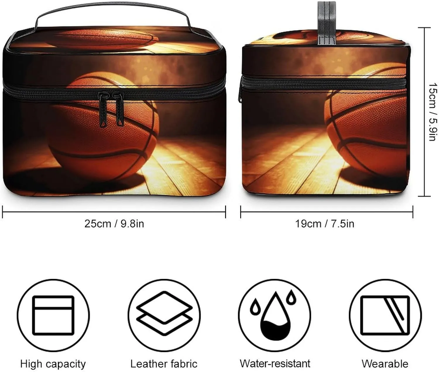 Travel Toiletry Bag for Women And Men,Basketball Background Toiletry Organizer, Makeup Bag Travel Organizer for Shampoo,Toiletries