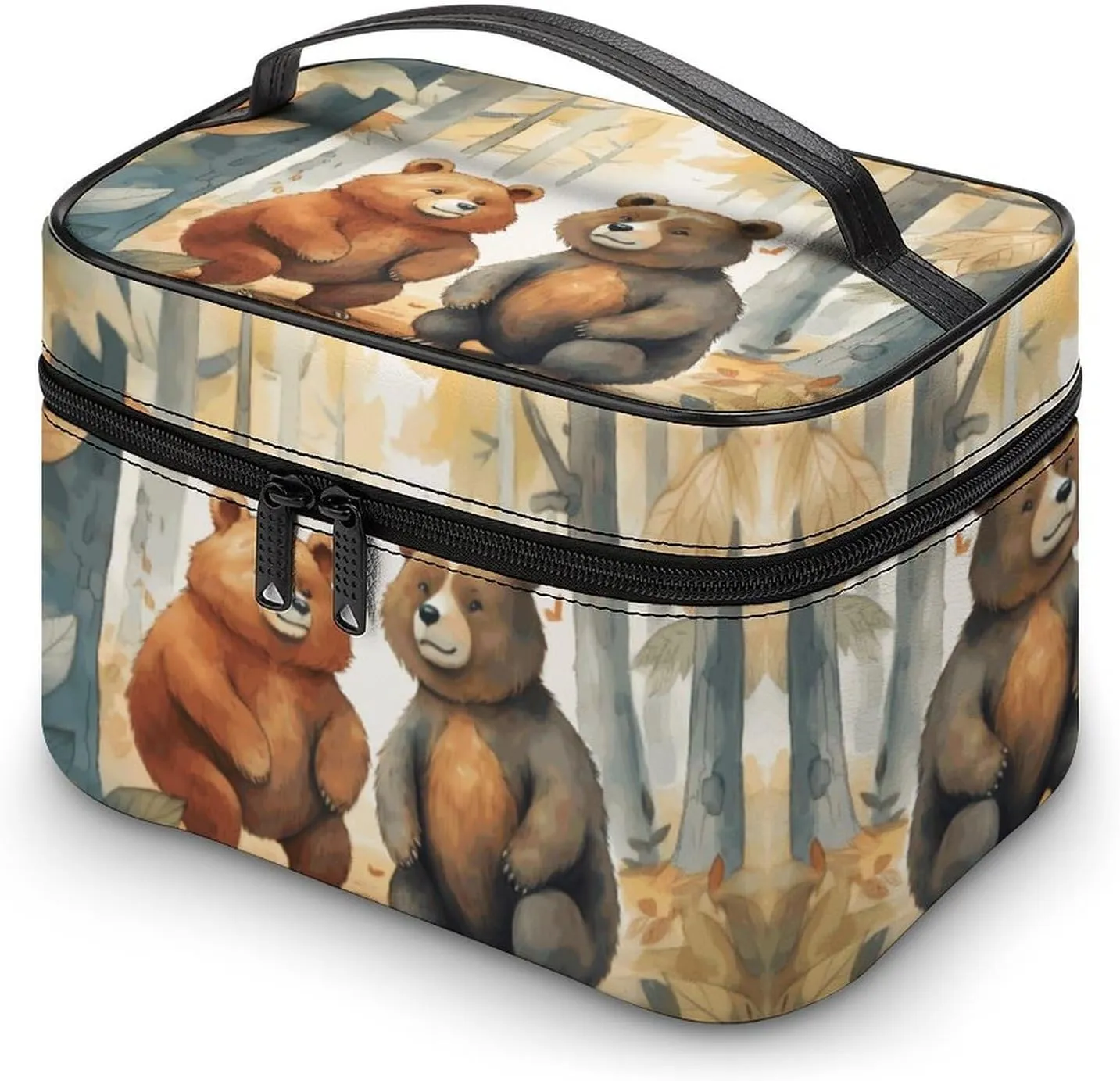 Travel Toiletry Bag for Women And Men,Bear in Woods Toiletry Organizer, Makeup Bag Travel Organizer for Shampoo,Toiletries