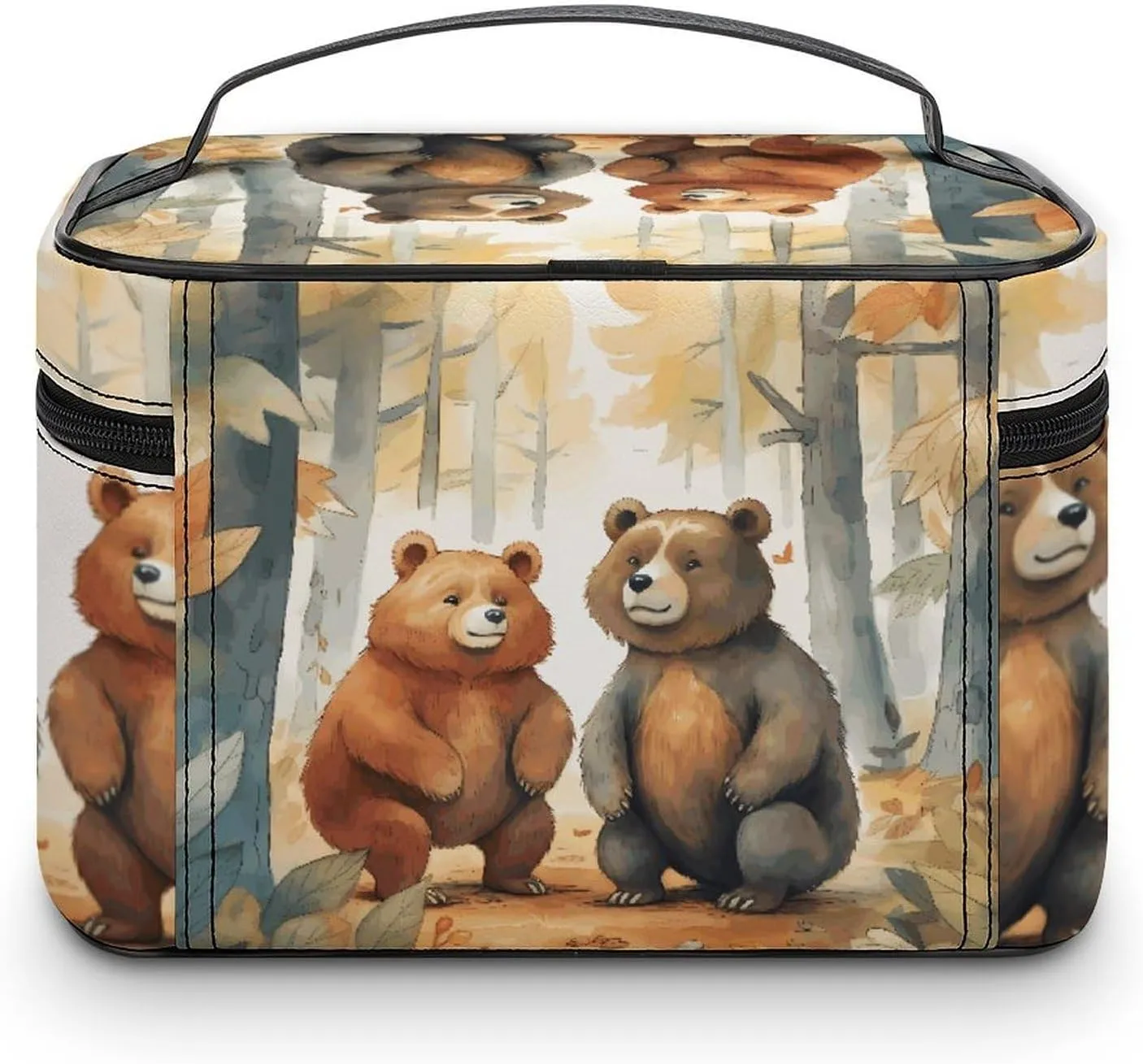 Travel Toiletry Bag for Women And Men,Bear in Woods Toiletry Organizer, Makeup Bag Travel Organizer for Shampoo,Toiletries