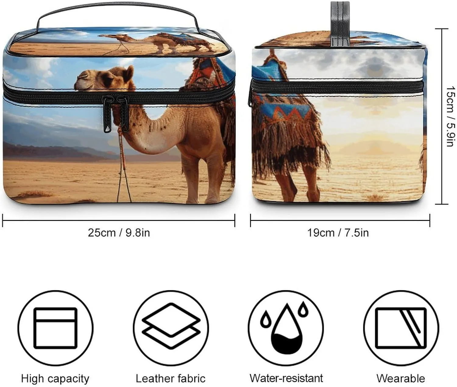 Travel Toiletry Bag for Women And Men,Camel Sky Toiletry Organizer, Makeup Bag Travel Organizer for Shampoo,Toiletries