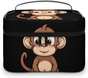 Travel Toiletry Bag for Women And Men,Cartoon Brown Monkey Toiletry Organizer, Makeup Bag Travel Organizer for Shampoo,Toiletries