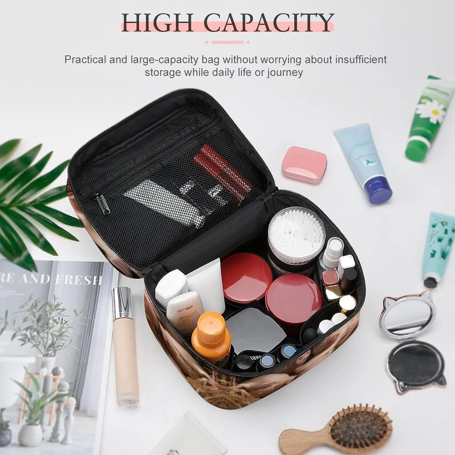 Travel Toiletry Bag for Women And Men,Four Little Pigs Toiletry Organizer, Makeup Bag Travel Organizer for Shampoo,Toiletries