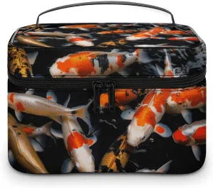 Travel Toiletry Bag for Women And Men,Japan Fancy Carp Fishes Toiletry Organizer, Makeup Bag Travel Organizer for Shampoo,Toiletries