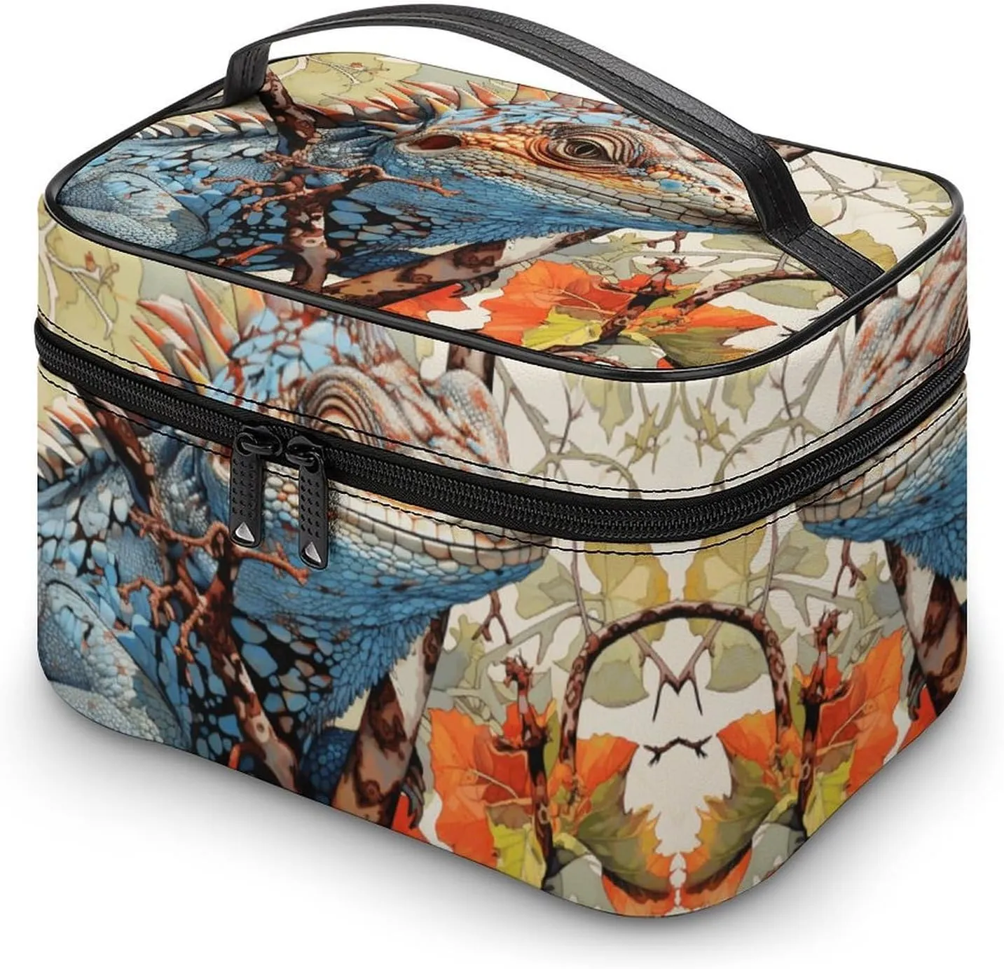 Travel Toiletry Bag for Women And Men,Lizard on The Branch Toiletry Organizer, Makeup Bag Travel Organizer for Shampoo,Toiletries