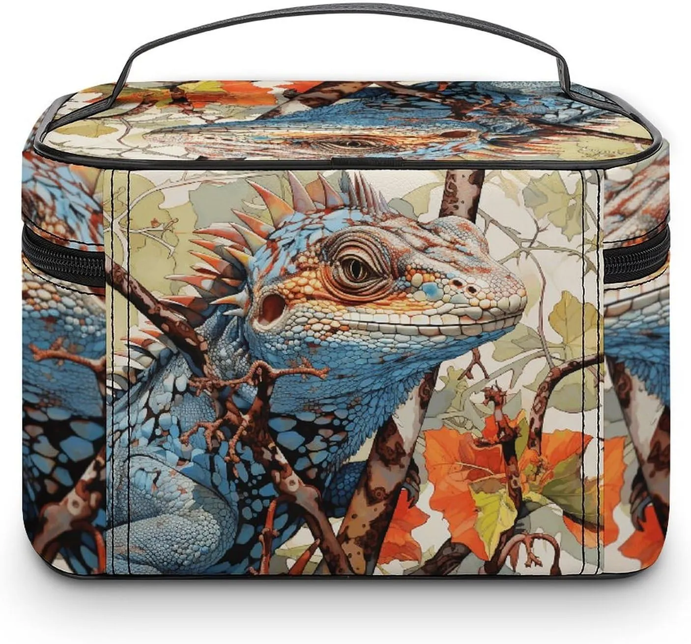 Travel Toiletry Bag for Women And Men,Lizard on The Branch Toiletry Organizer, Makeup Bag Travel Organizer for Shampoo,Toiletries
