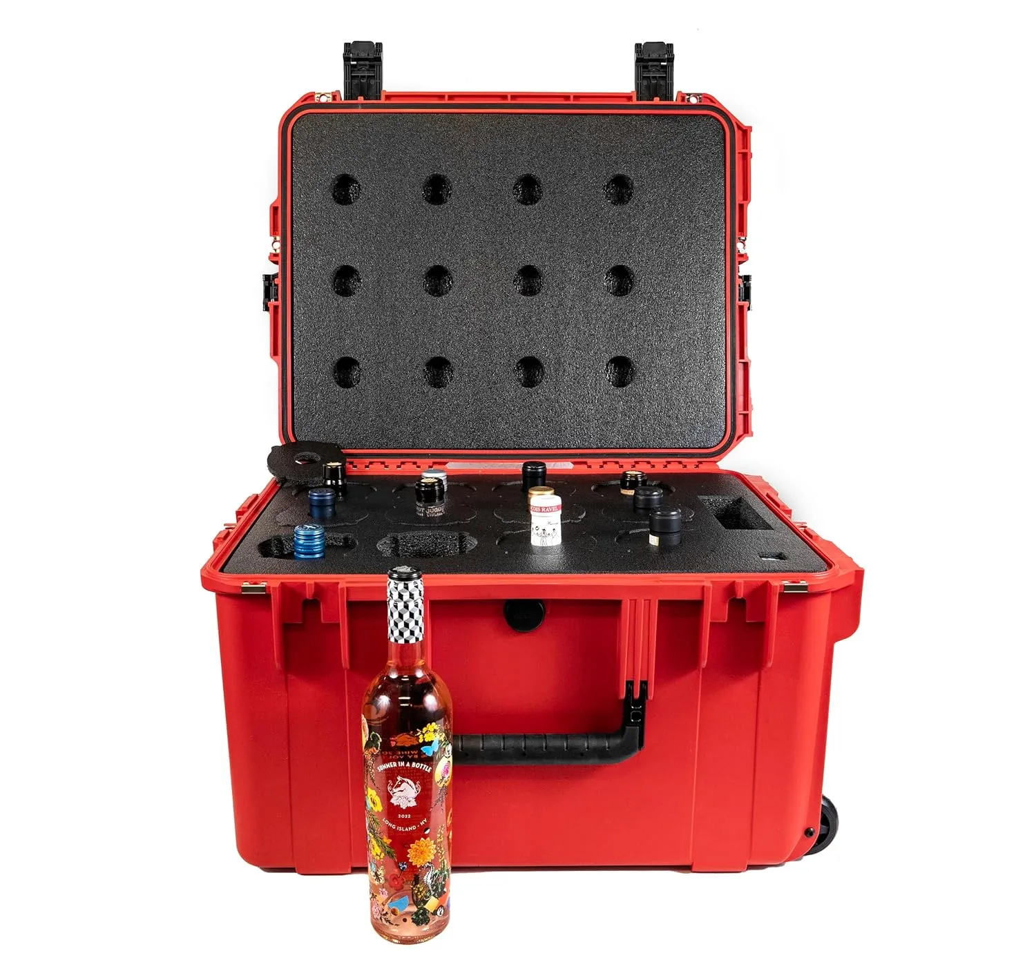 TSA-Approved Premium Wine Travel Case with Wheels - 12 Bottle Airplane Luggage with Foam Inserts for Airport Check-In, Limited Edition