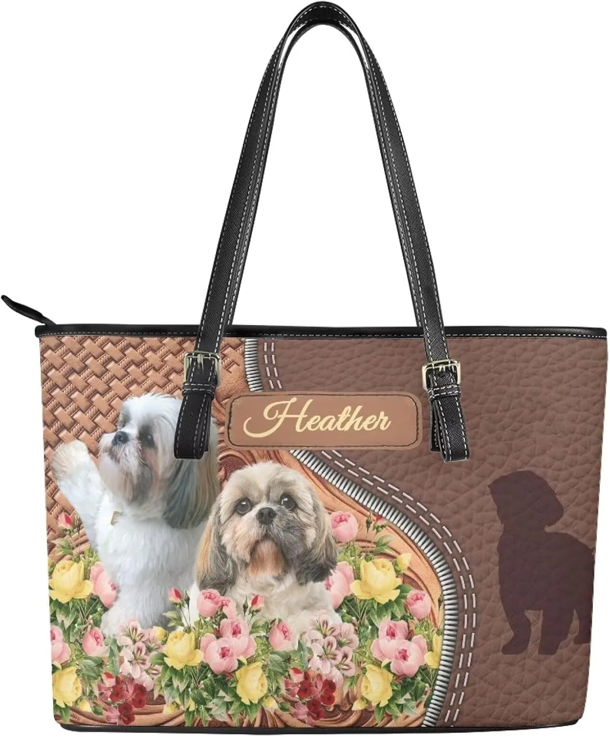 Tuoxiukan Custom Photo Tote Bags for Women Personalized Womens Purses And Handbags Customized Shoulder Bag Gifts for Her