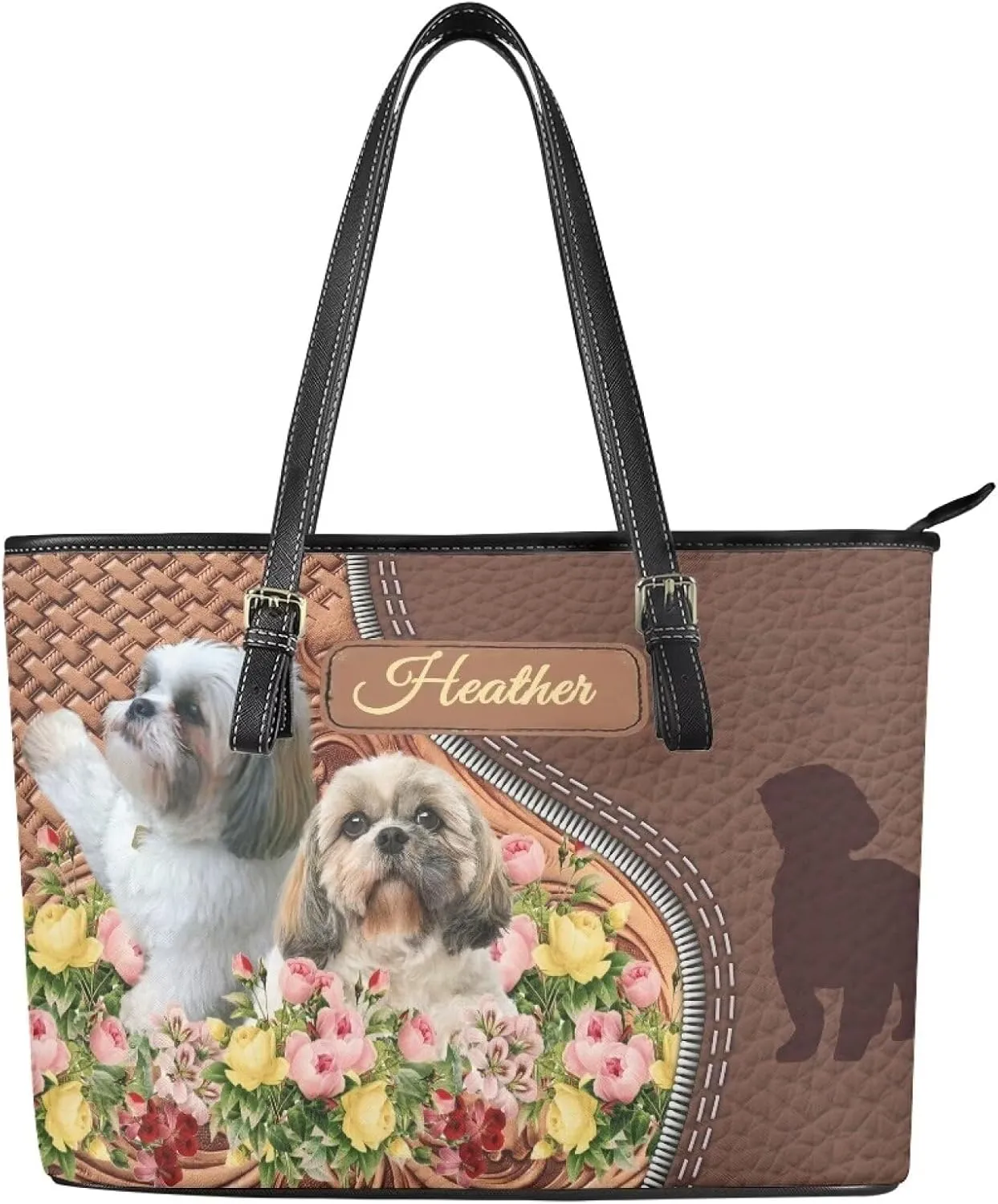 Tuoxiukan Custom Photo Tote Bags for Women Personalized Womens Purses And Handbags Customized Shoulder Bag Gifts for Her
