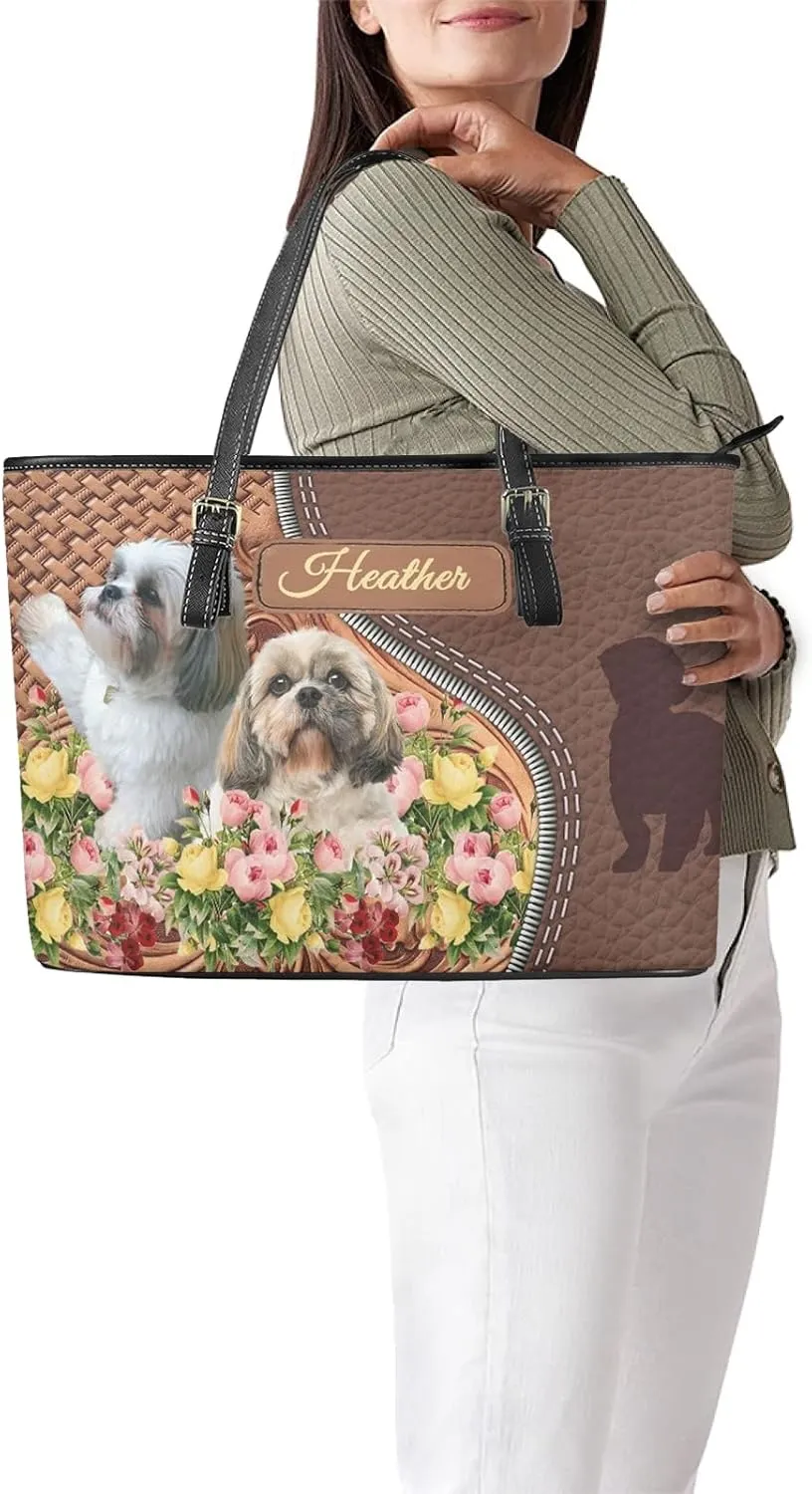 Tuoxiukan Custom Photo Tote Bags for Women Personalized Womens Purses And Handbags Customized Shoulder Bag Gifts for Her