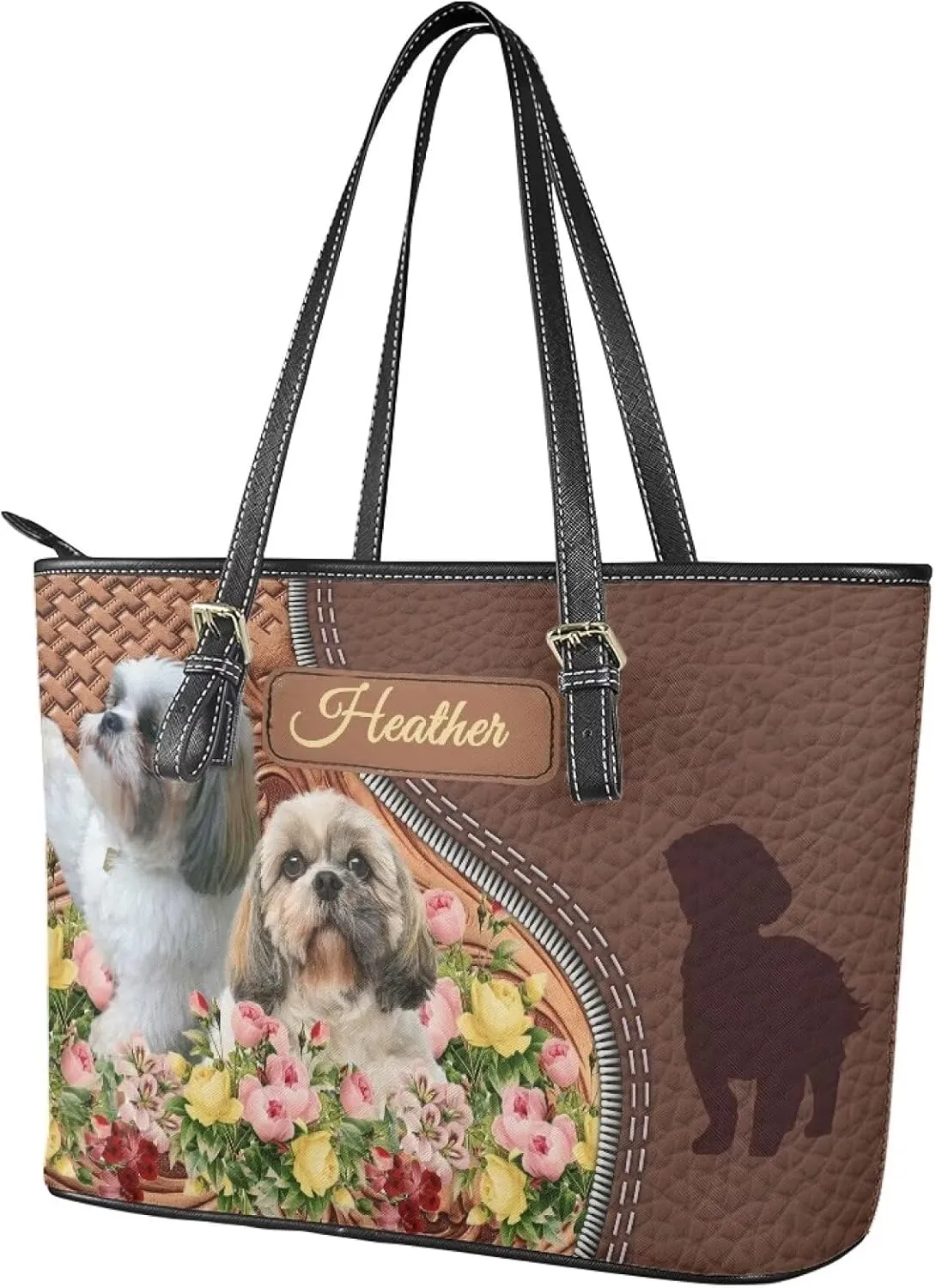 Tuoxiukan Custom Photo Tote Bags for Women Personalized Womens Purses And Handbags Customized Shoulder Bag Gifts for Her