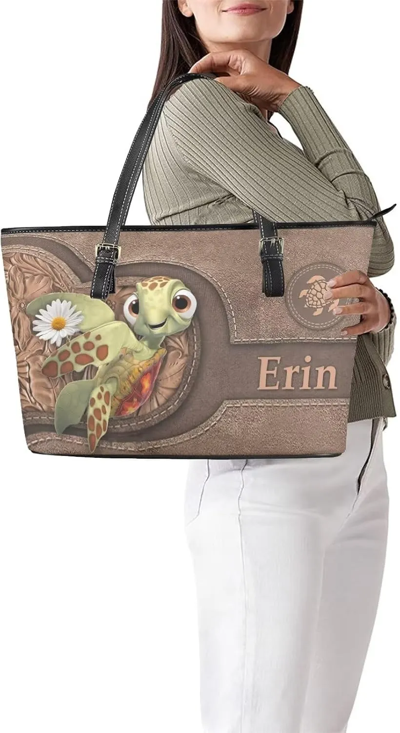 Tuoxiukan Personalized Handbags and Wallet Set for Women Clutch Purse Custom Name Tote Bag Customized Gifts for Mom
