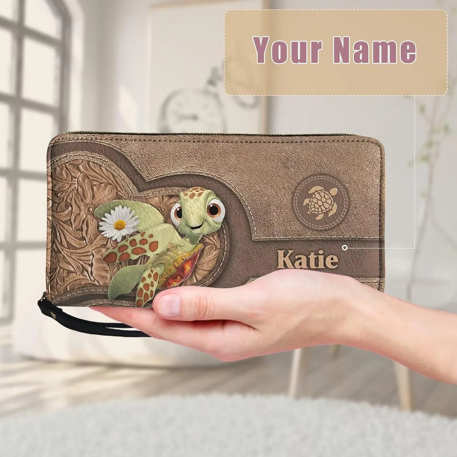 Tuoxiukan Personalized Handbags and Wallet Set for Women Clutch Purse Custom Name Tote Bag Customized Gifts for Mom