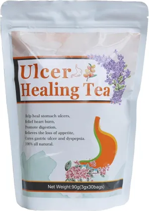 Ulcer Healing Tea, Ulcer Solution Tea, Relieve Gastritis Heartburn and Various Stomach Discomfort, 30 Tea Bags