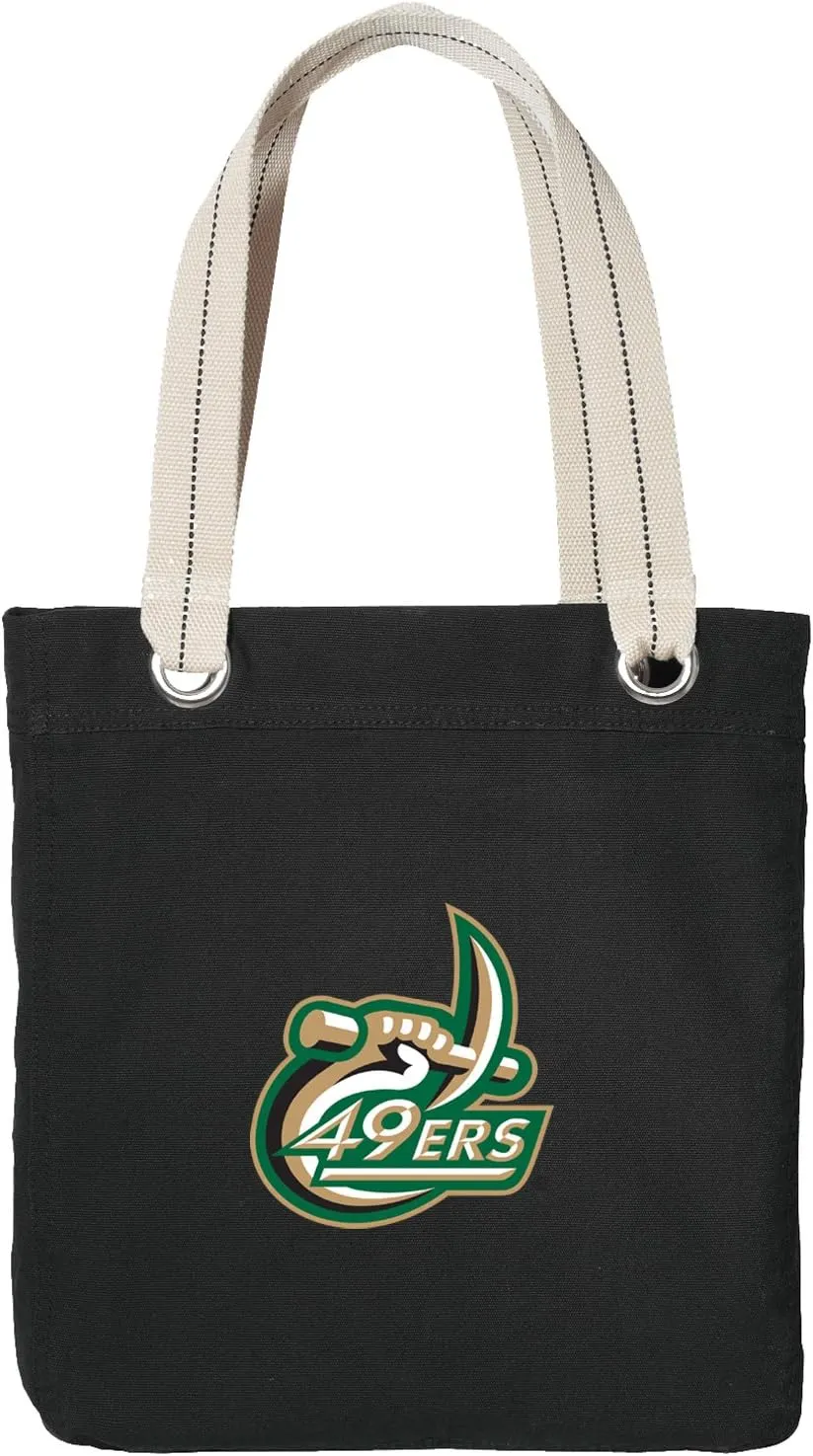 UNCC Tote Bag RICH COTTON CANVAS University of North Carolina Charlotte Bags Black