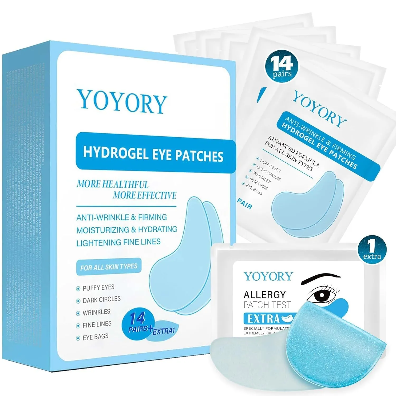 Under Eye Patches Masks - for Dark Circles,Puffy Eyes, Wrinkles, Eye Bags,Fine Lines,Treatment with Hyaluronic Acid and Collagen, Hydrating and Moisturizing (30 Pcs)