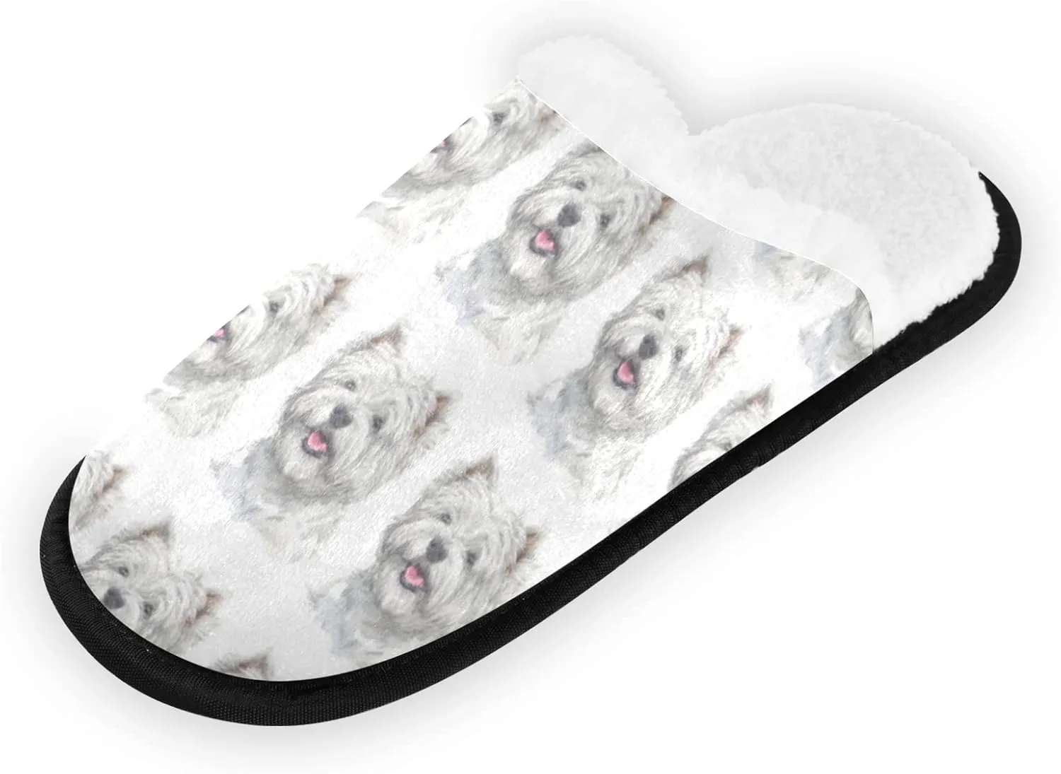 Unisex Slippers Fuzzy Feet Plush Cotton Slippers Anti-Slip Warm House Shoes M/L