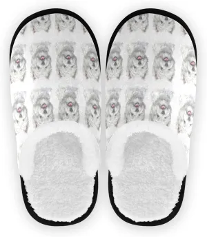 Unisex Slippers Fuzzy Feet Plush Cotton Slippers Anti-Slip Warm House Shoes M/L