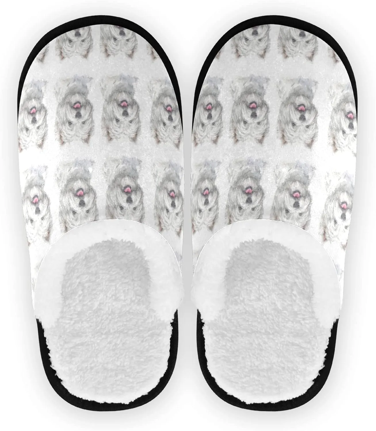 Unisex Slippers Fuzzy Feet Plush Cotton Slippers Anti-Slip Warm House Shoes M/L