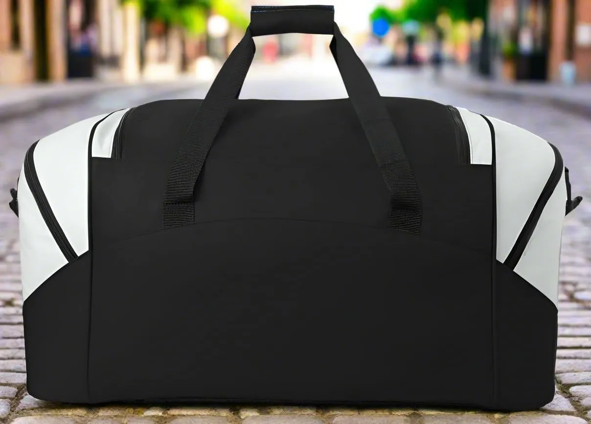 University of Illinois Duffel Bag LARGE Illini Suitcase or Gym Bag for Men Ladies Him or Her! (Black)