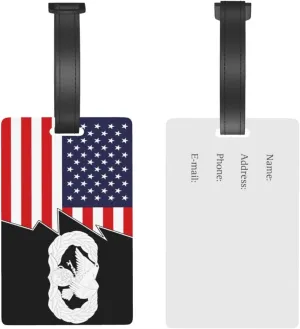 USAF - Occupational Badge - Logistics Readiness and America Luggage Tags for Suitcases Travel Tags ID Labels for Women Men Travel Bag Luggage Accessories
