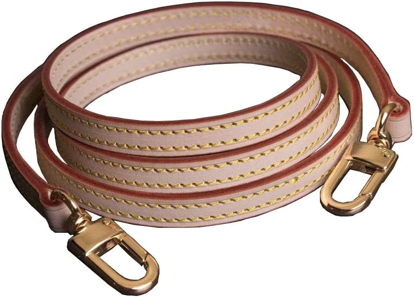 Vachetta Leather Strap for Shoulder and Cross Body Bags - Long 39 inches (100cm) for Small Bags, Pochette, Mini, NM Eva Favorite PM MM
