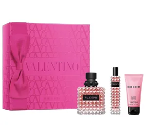 Valentino Born in Roma Donna Gift Set (EDP 3.4 fl. oz   travel EDP 0.5 fl. oz   Body Lotion 1.7 fl. oz)