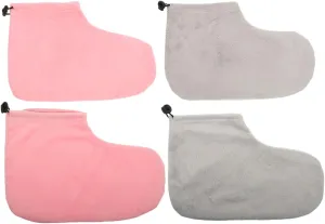 VALICLUD 2 Pairs Cotton Paraffin Wax Foot Covers Comfortable Elastic Foot for Wax Treatment Snug Fit for Home Spa Care Includes Options