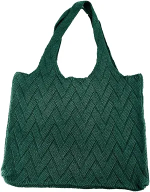 VALICLUD Handwoven Tote Bags for Women Shoulder Bag for Women Fashion Shoulder Bag Large Capacity Handle Bag Artistic Cotton Thread Knitting Handbag