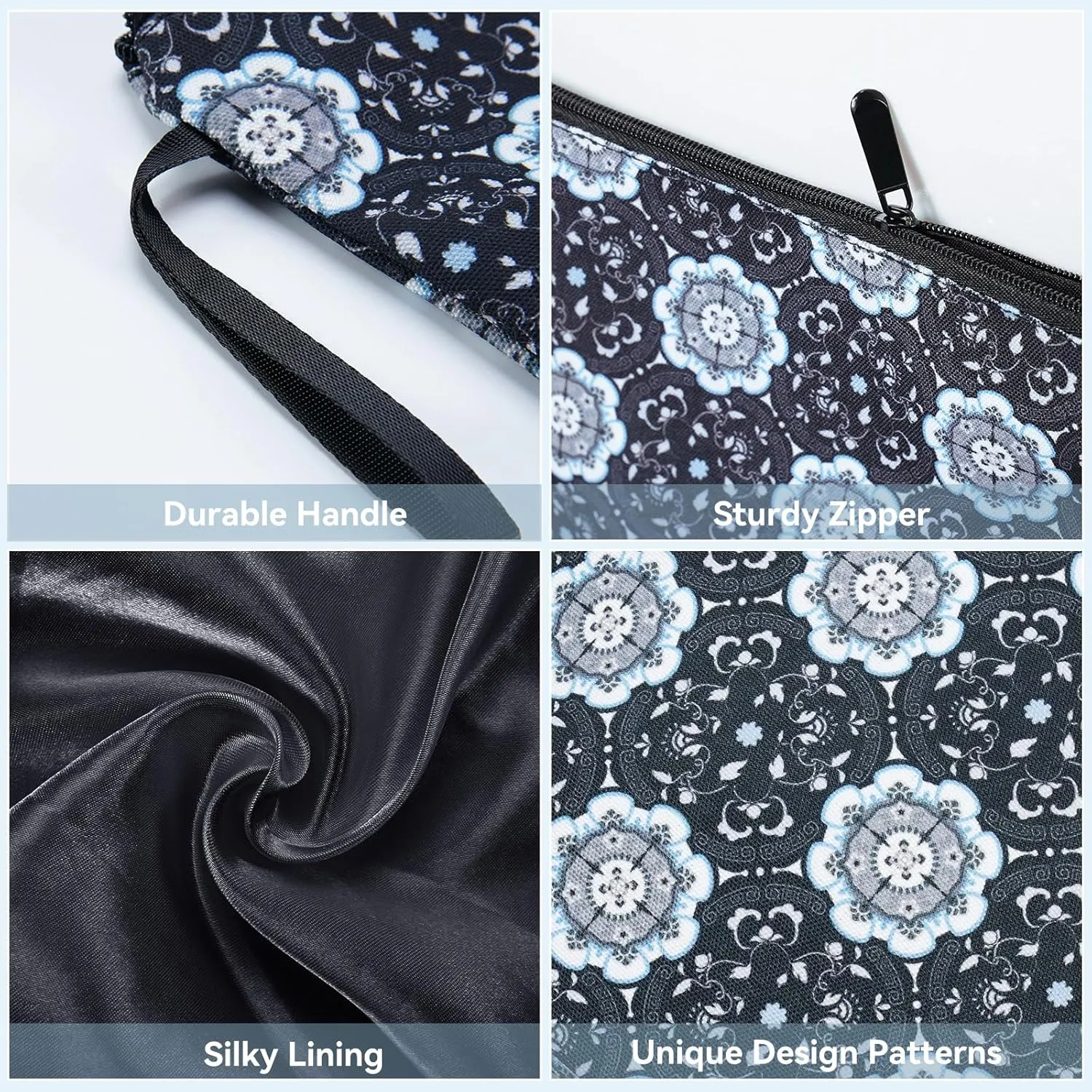 Vavabox Personalized Makeup Bag, Birthday Gifts for Women Girl Cosmetic Bag, Travel Makeup Pouch (Winter Snowflakes)