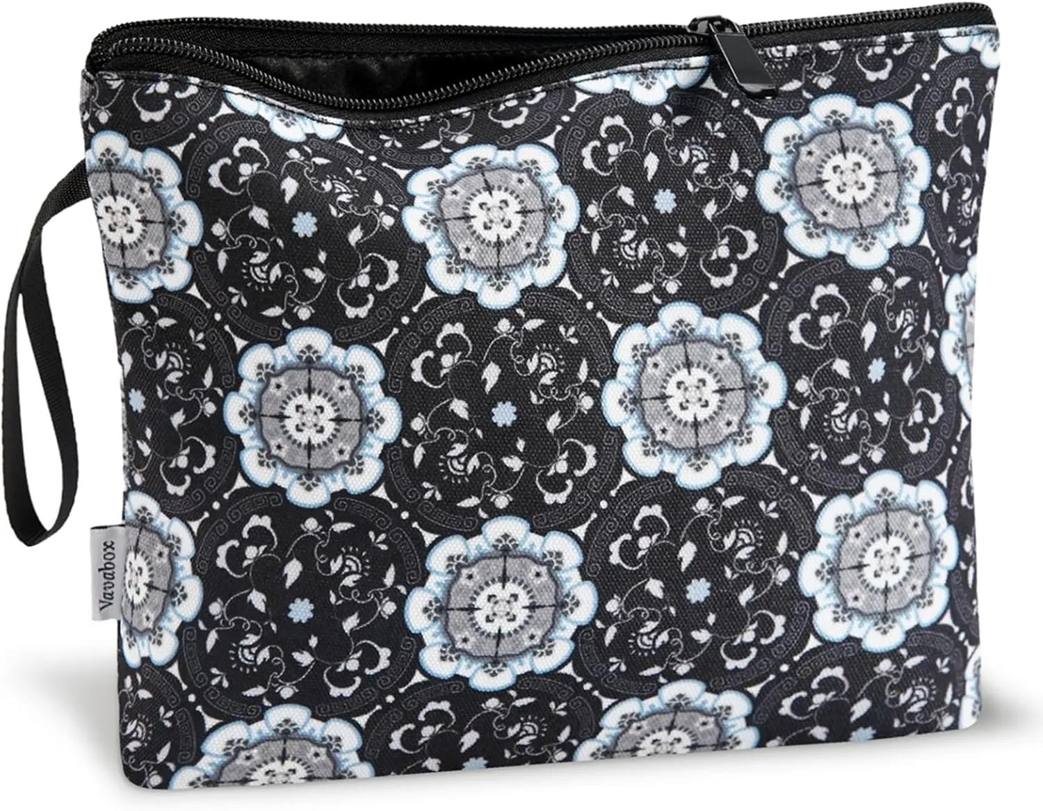Vavabox Personalized Makeup Bag, Birthday Gifts for Women Girl Cosmetic Bag, Travel Makeup Pouch (Winter Snowflakes)