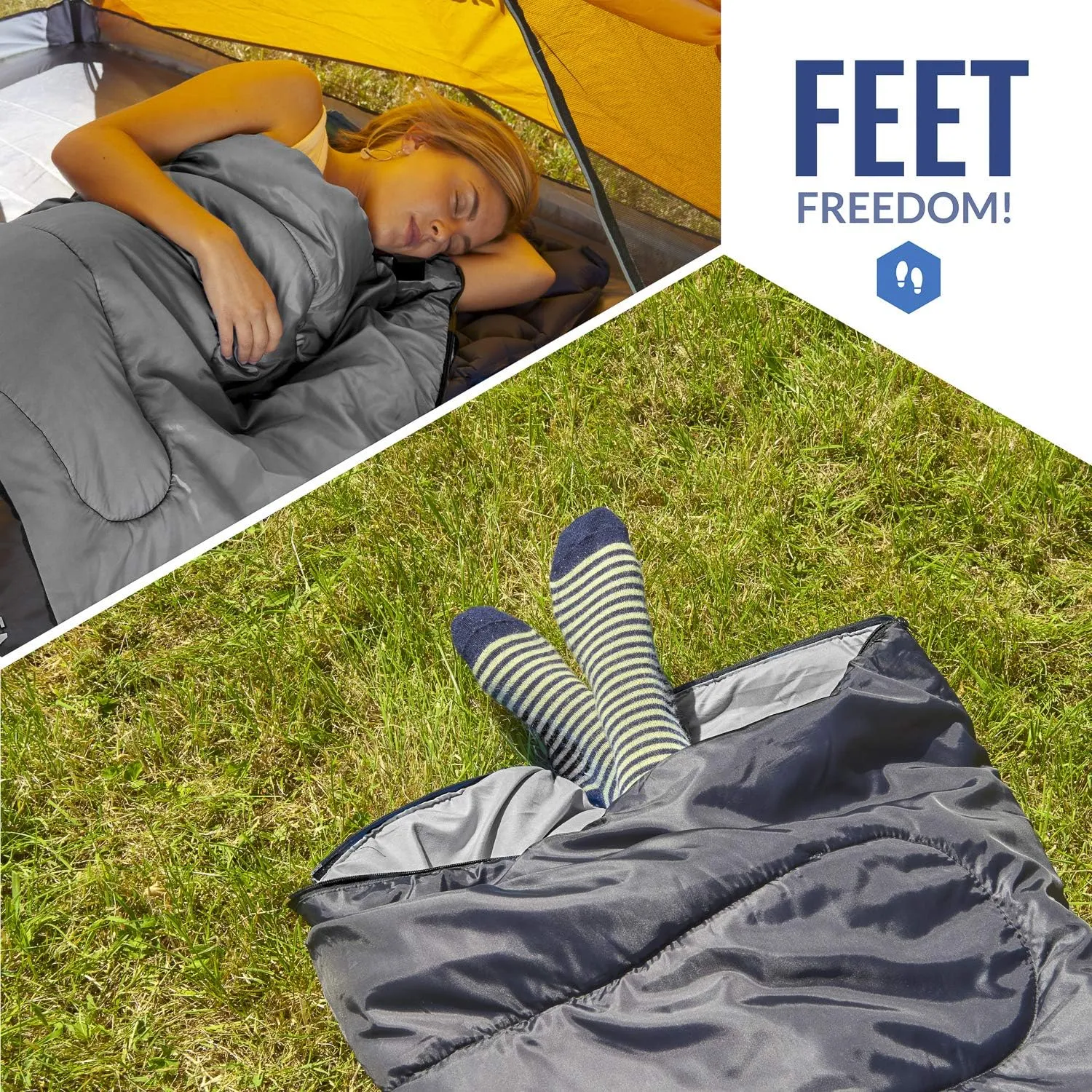 VENTURE 4TH Backpacking Sleeping Bag – XXL, Double and Single Sizes - Lightweight Warm & Cold Weather Sleeping Bags for Adults, Kids & Couples – Ideal for Hiking, Camping & Outdoor Adventures