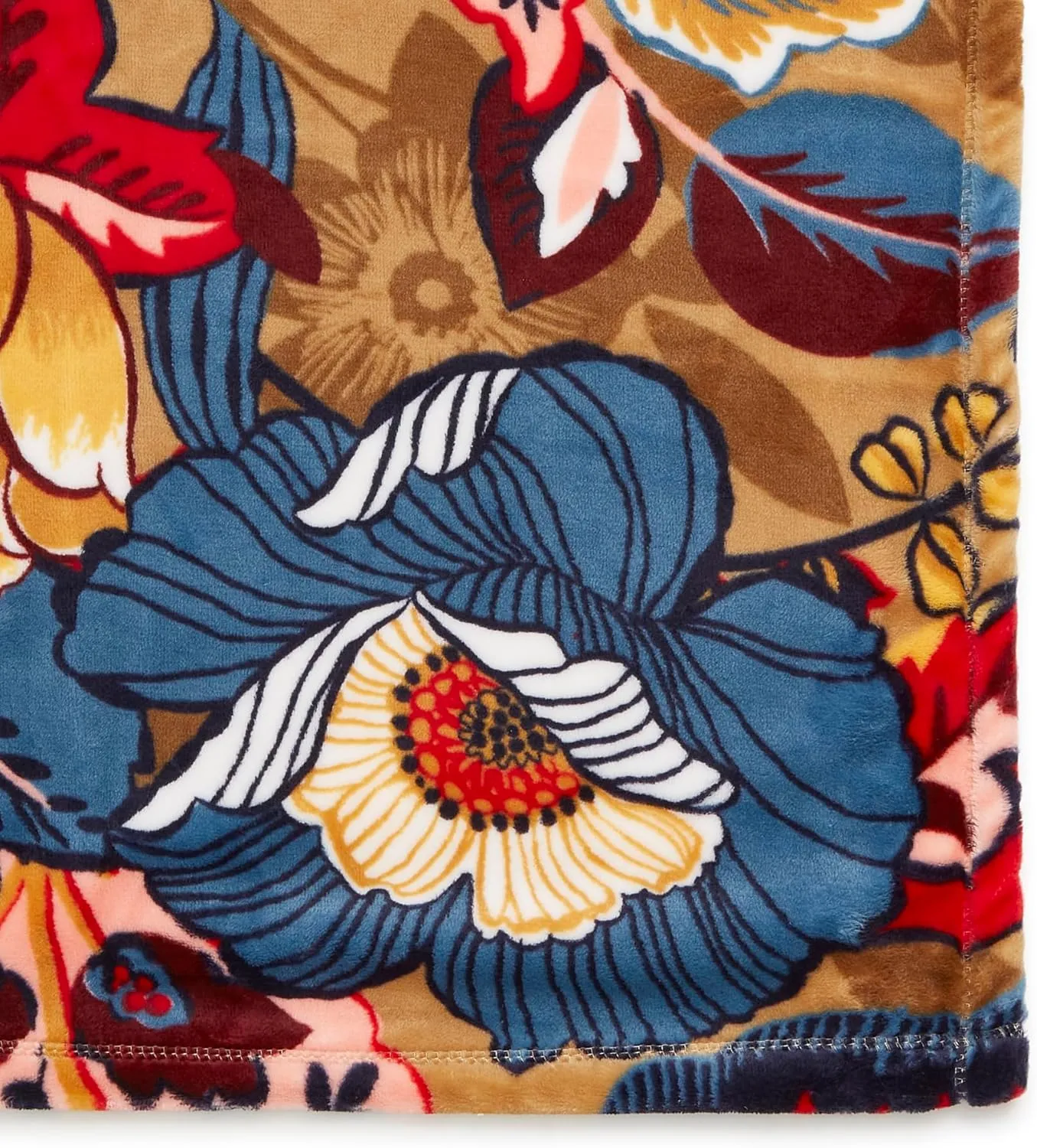 Vera Bradley Oversized Fleece Plush Throw Blanket, Botanical Beauty