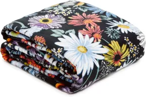 Vera Bradley Oversized Fleece Plush Throw Blanket, Daisies