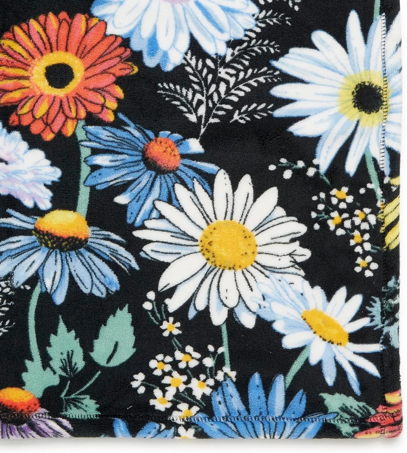Vera Bradley Oversized Fleece Plush Throw Blanket, Daisies