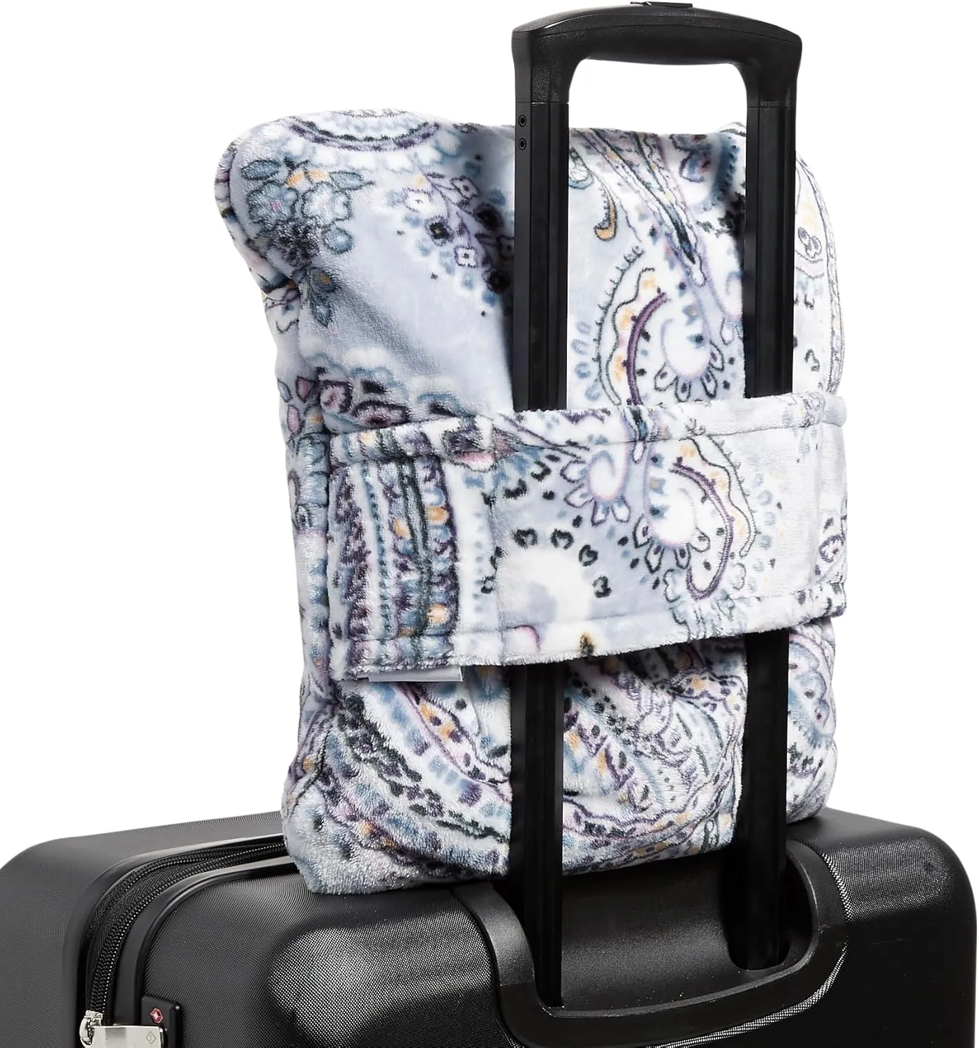 Vera Bradley Women's Fleece Fleece Travel Blanket with Trolley Sleeve D cor