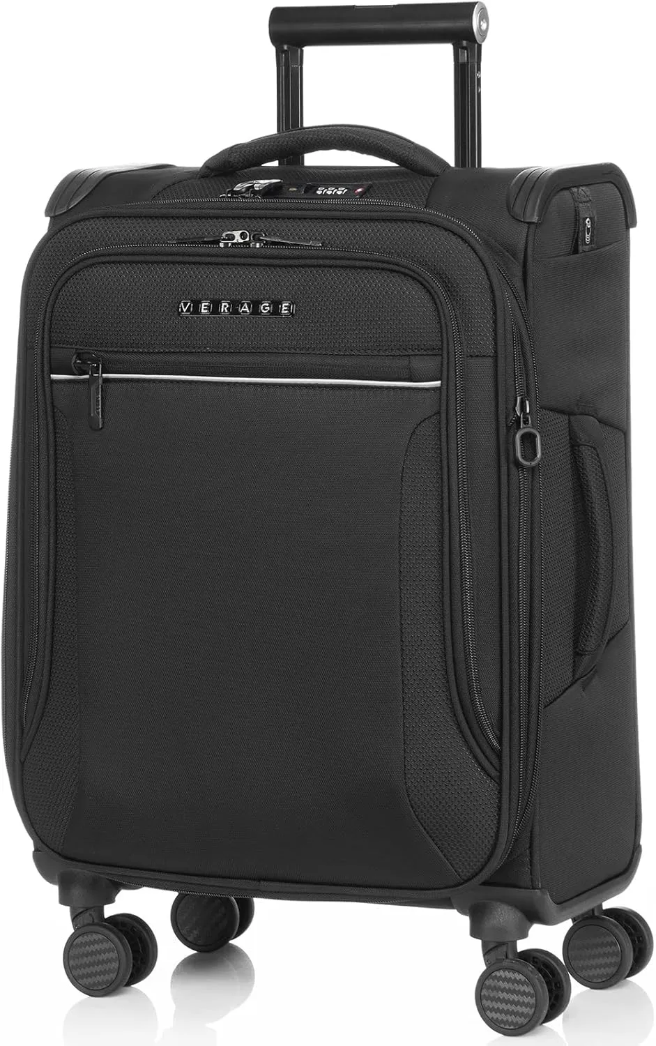 Verage Toledo Carry On Luggage Softside Expandable Suitcase with Spinner Wheel (20-Inch, Black)