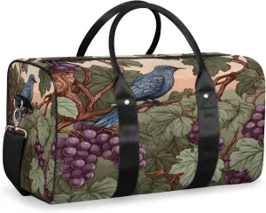Vintage Bird Travel Bag for Men Women, Gym Duffle Bags for Travel, Carry On Luggage Bag, Weekender Overnight Workout Bags