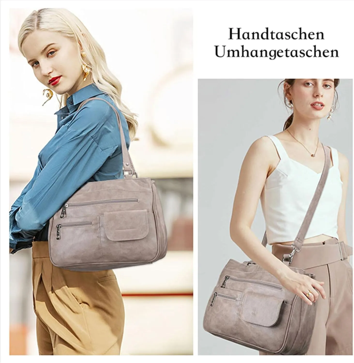 Vintage Women’s Waterproof Soft Pu Leather Wallet & Handbag - Spacious Shoulder Tote for Everyday Use