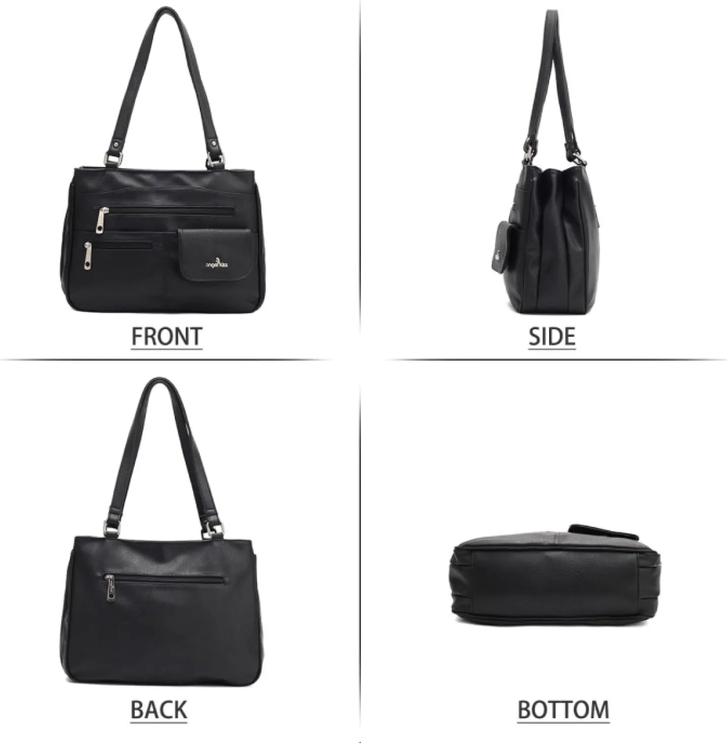 Vintage Women’s Waterproof Soft Pu Leather Wallet & Handbag - Spacious Shoulder Tote for Everyday Use