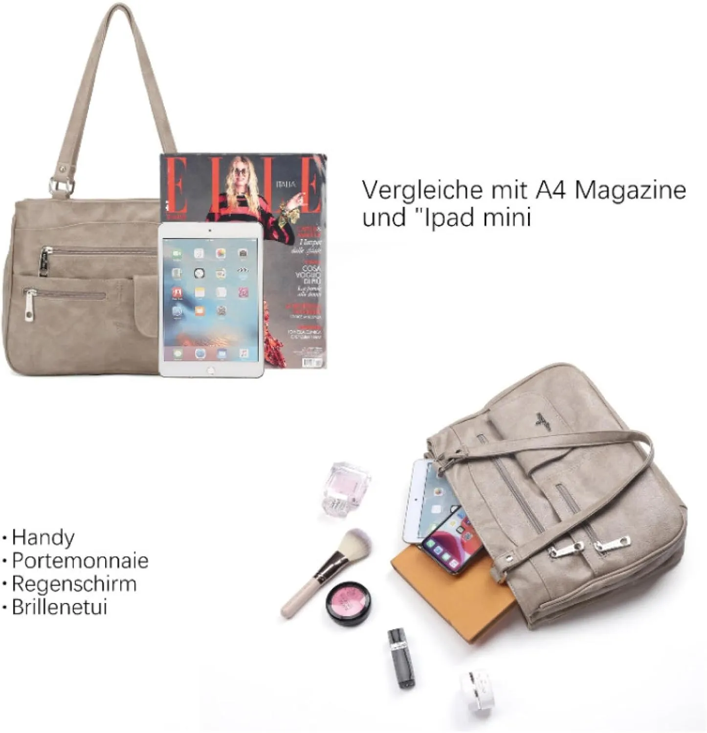 Vintage Women’s Waterproof Soft Pu Leather Wallet & Handbag - Spacious Shoulder Tote for Everyday Use