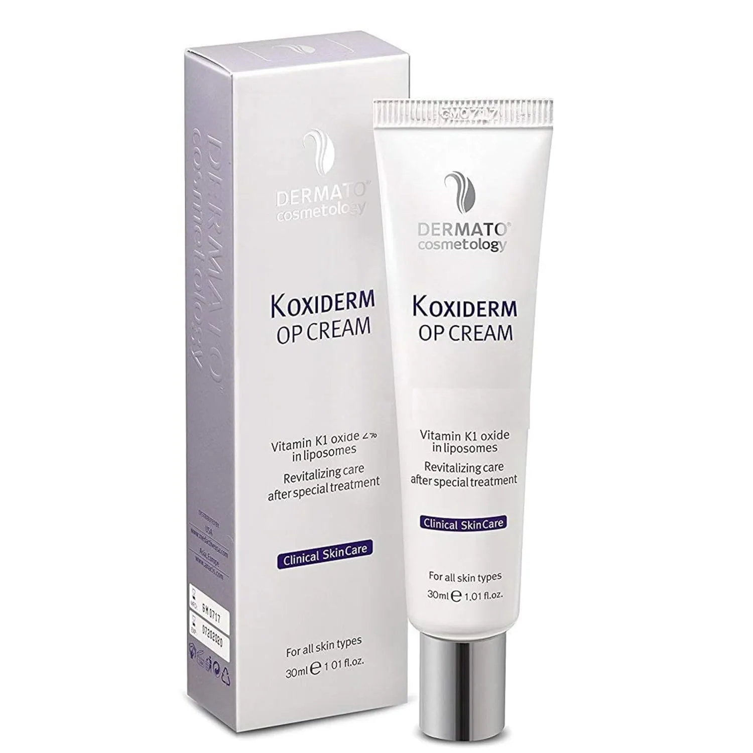 Vitamin K1 Oxiderm Cream Minimizing Appearance of Old and New Scars, Dark Eye Circles, Bruises, Varicose Veins, Purpura and Redness 1.01Oz (2 BOXES)