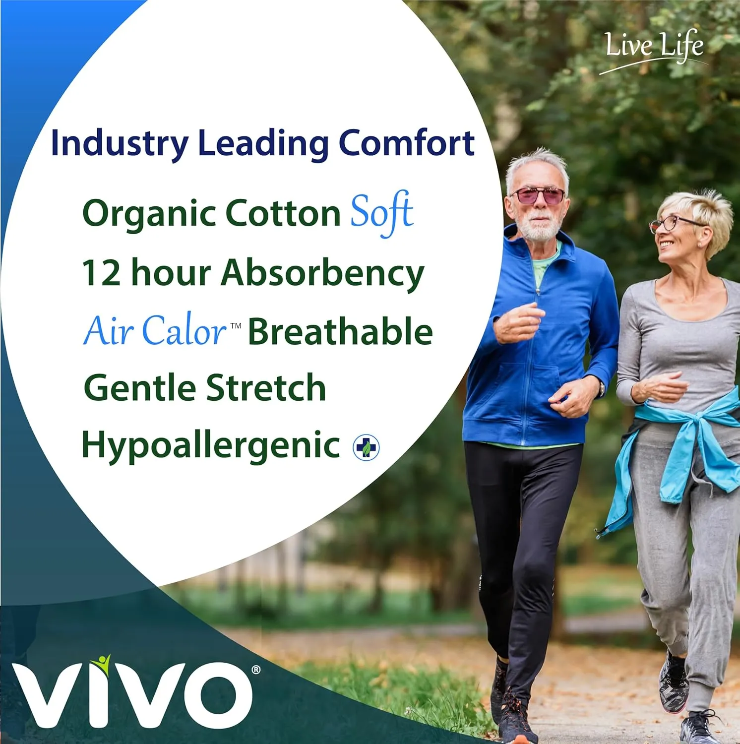 VIVO Organic Cotton Overnight Adult Incontinence Bladder Leak Pullup Underwear, Women & Men, X-Large 22 Count