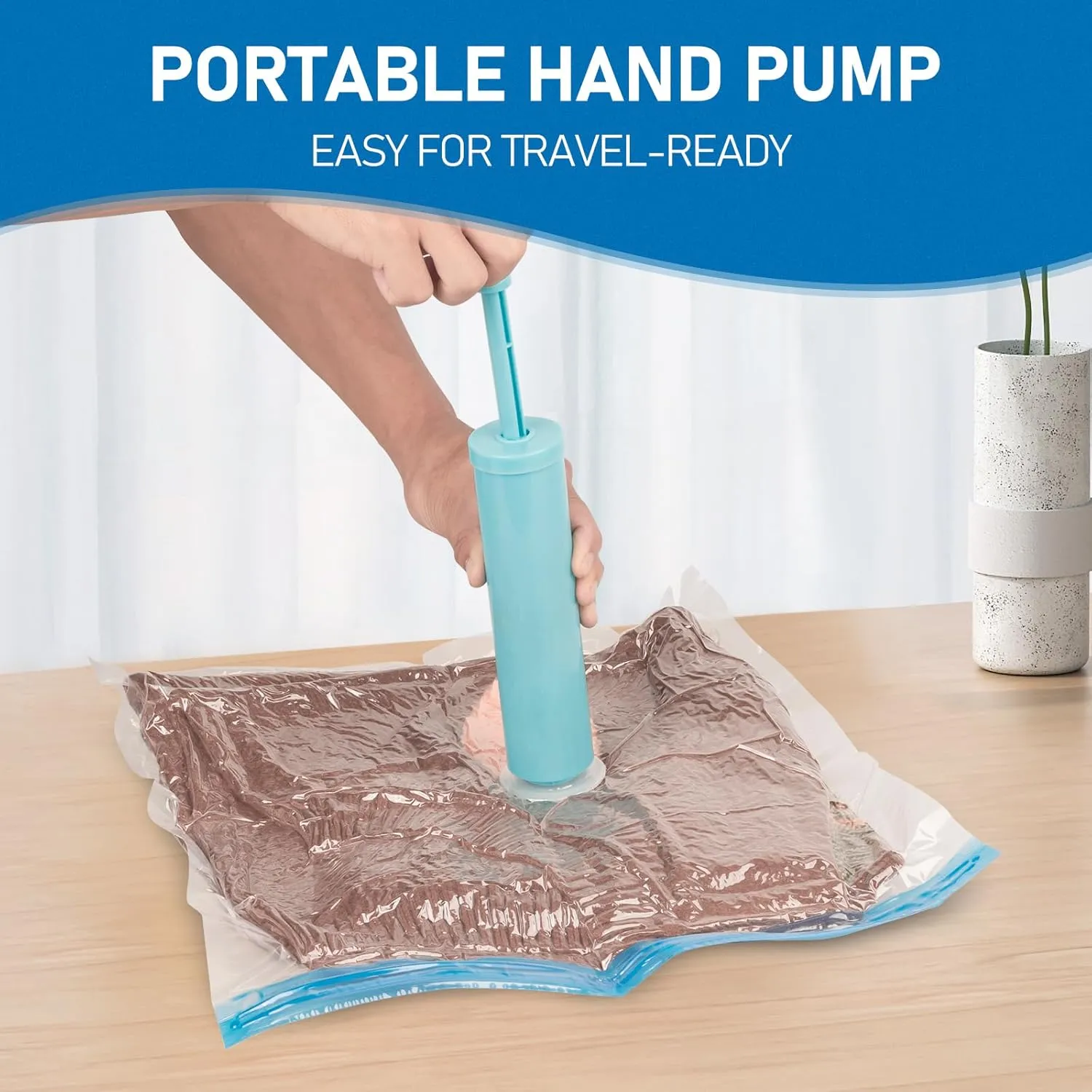 VMstr 12 Pack Refill Storage Bags, Carry-on Sizes with Hand Pump