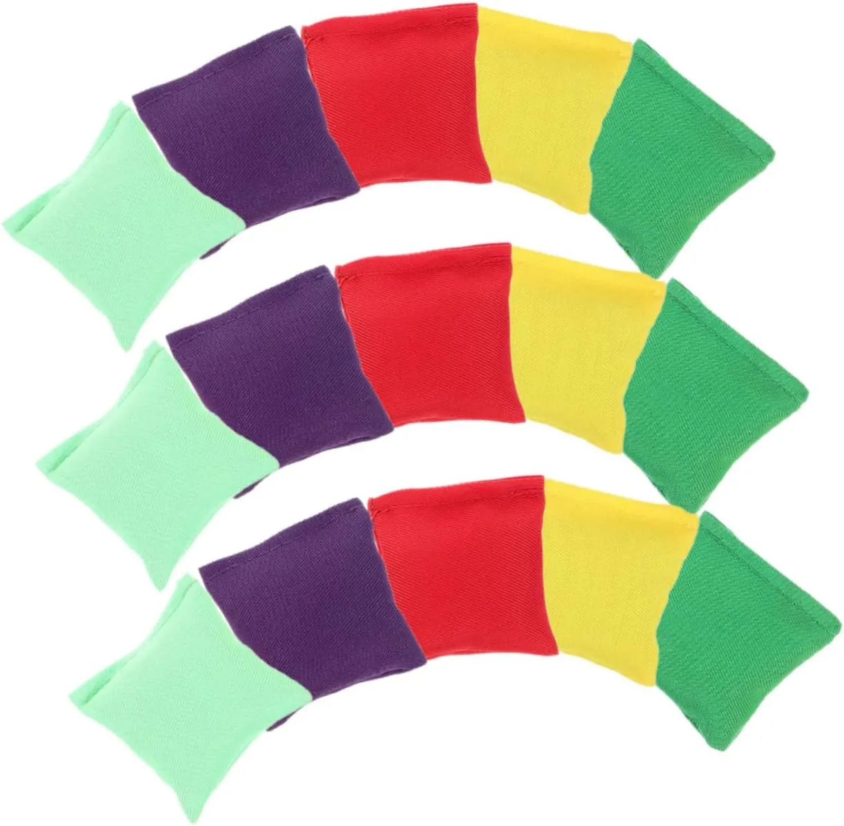 VOSAREA 15pcs Bean Bag Double Leakproof Tossing Game for Indoor Outdoor Parties for Family Fun Birthday Celebrations and Skill Development