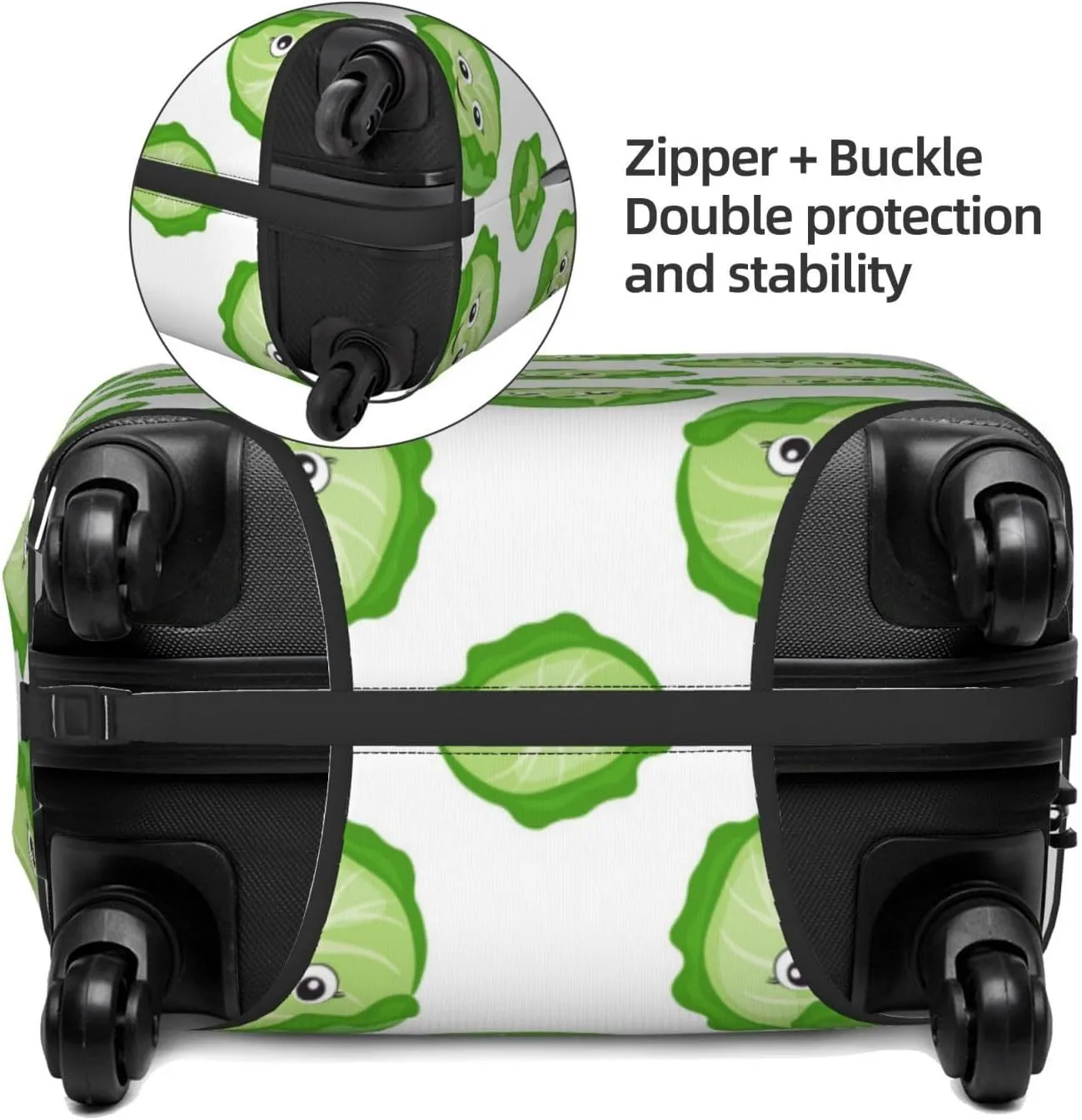 VOSERY Luggage Cover Protector Suitcase Cover - bright cabbage cute eyes funny High Elasticity Suitcase Cover for Luggage