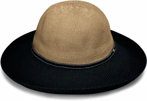 Wallaroo Women’s Victoria Two-Toned Sun Hat – UPF 50  Sun Protection, Wide Brim, Adjustable, Cotton Lining, Summer Holiday