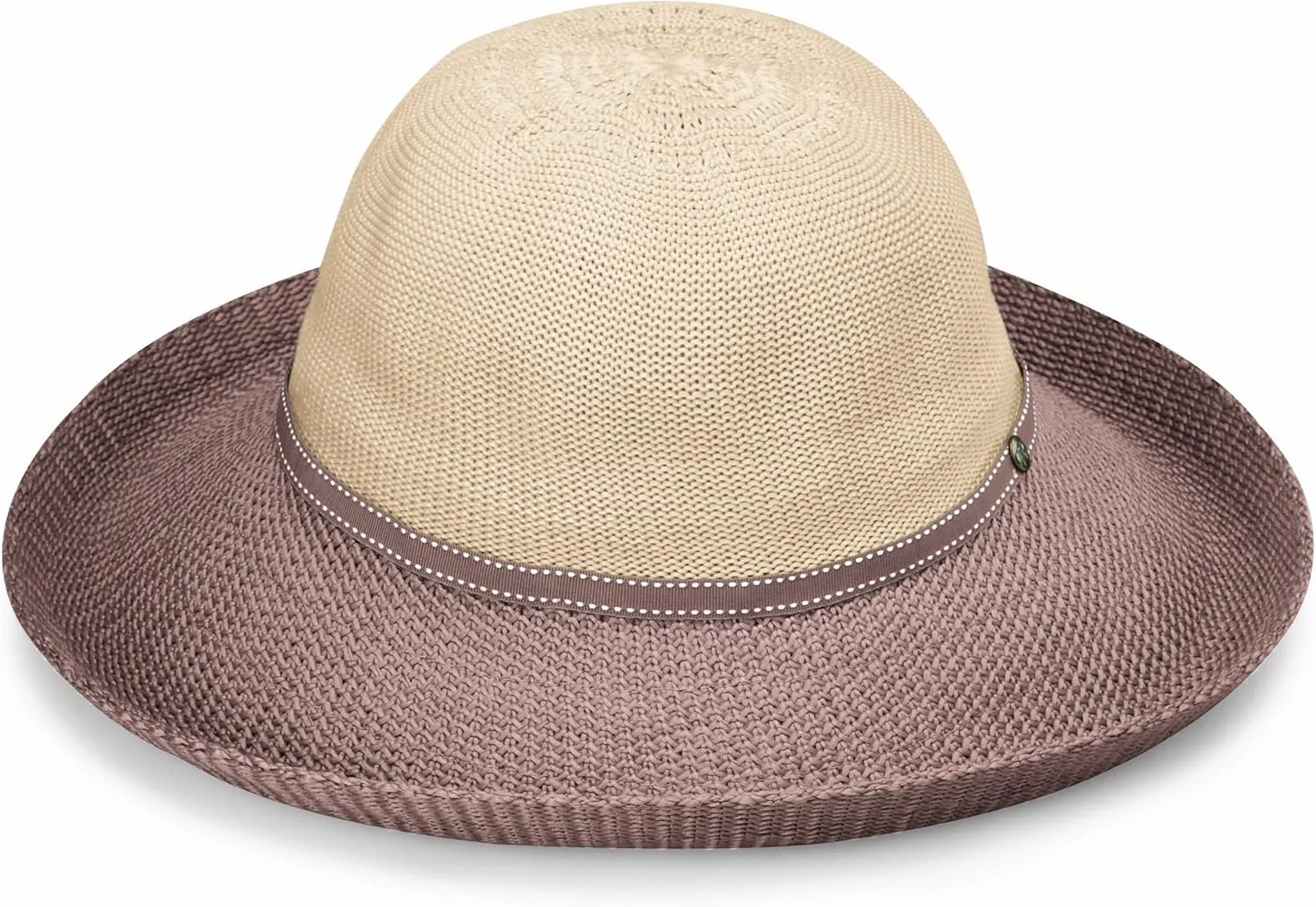 Wallaroo Women’s Victoria Two-Toned Sun Hat – UPF 50  Sun Protection, Wide Brim, Adjustable, Cotton Lining, Summer Holiday