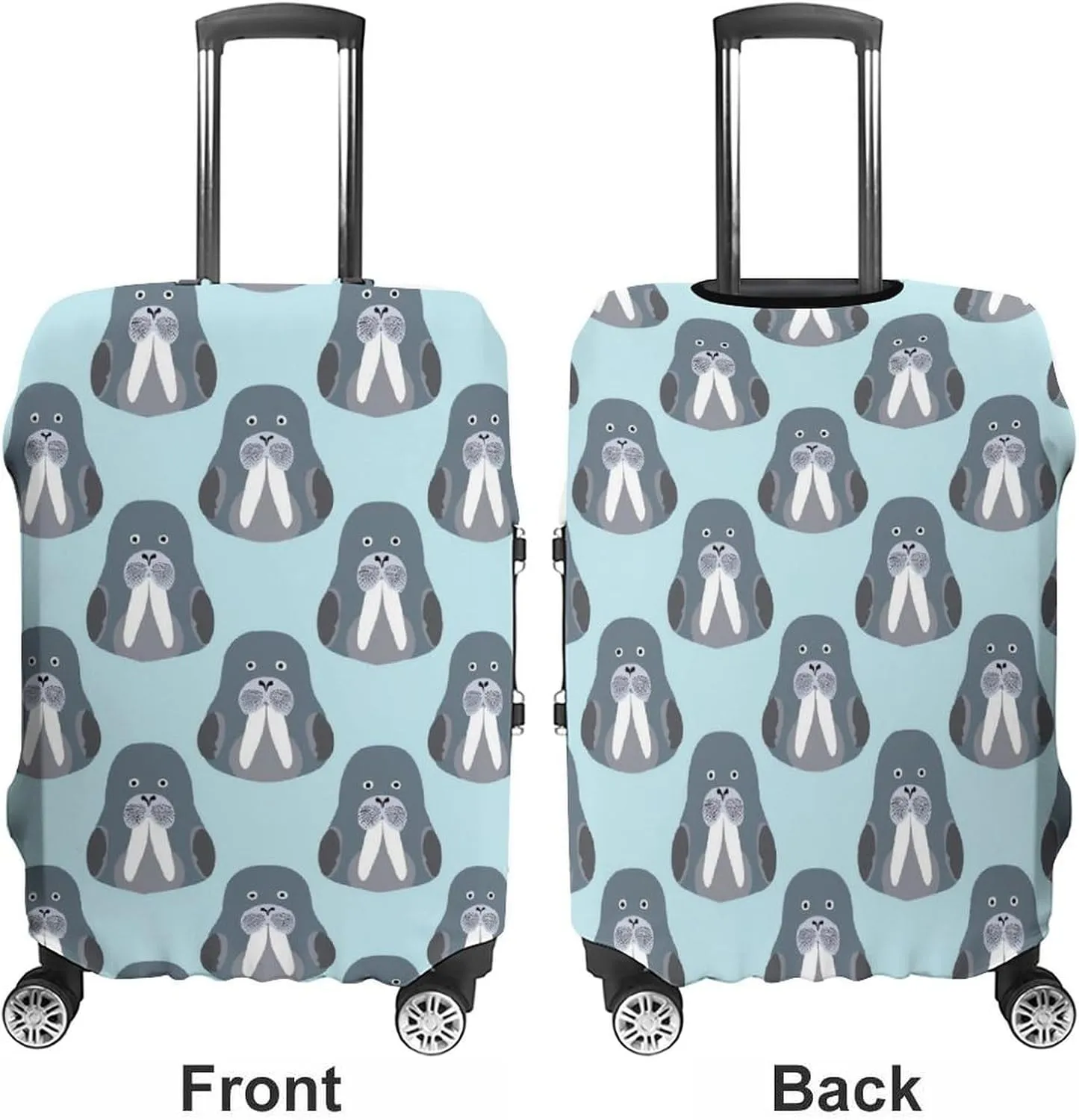 Walrus Chibi Protective Luggage Case Washable Suitcase Cover Travel Bag Protector