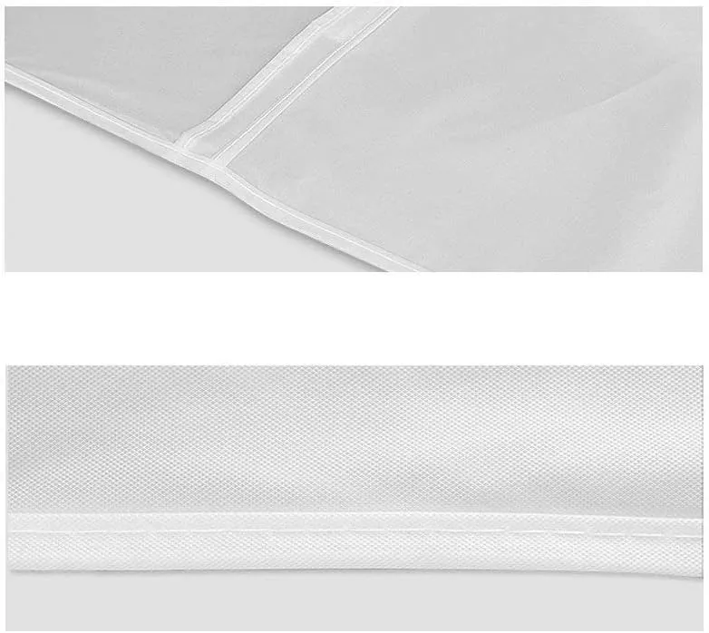 Wardrobe Hanging Clothes Storage Bag/Garment Bag/Peva Translucent Moisture Proof Protector With Magic Tape And Zipper