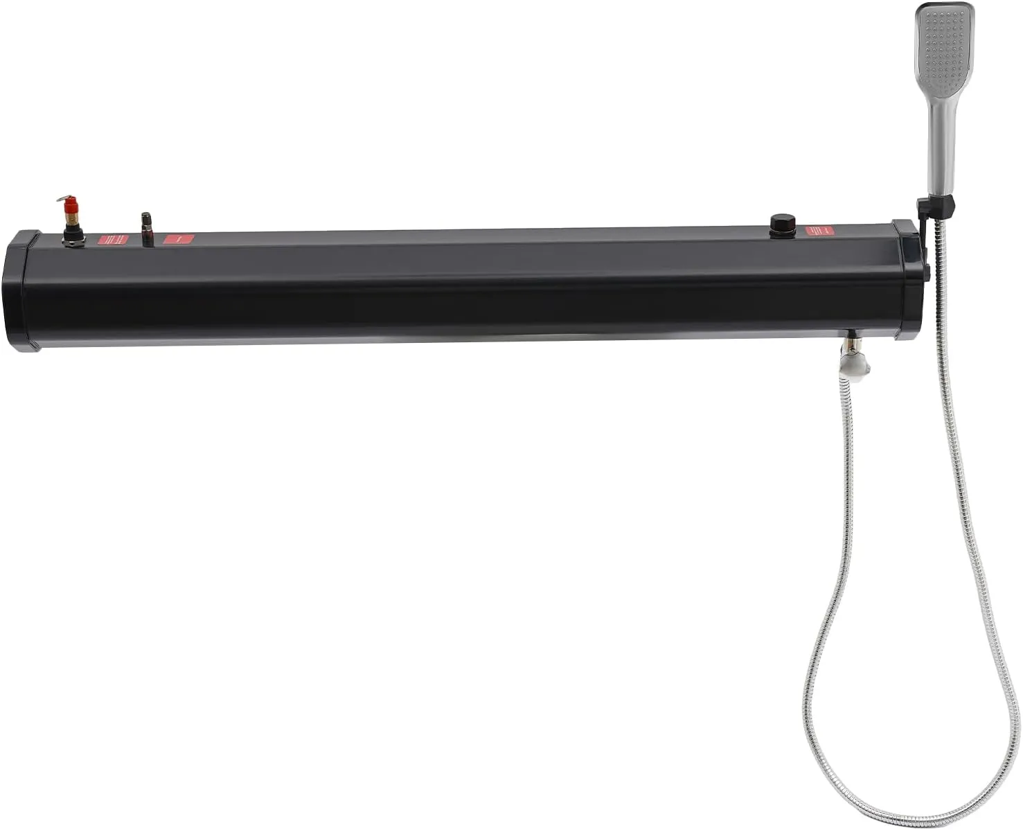 Water Tank for Camping Shower, Roof Rack Mount Self-Pressurized Shower Tank with Hose Shower Head Portable Road Shower Water Storage Tank, for SUVs Sedans RVs